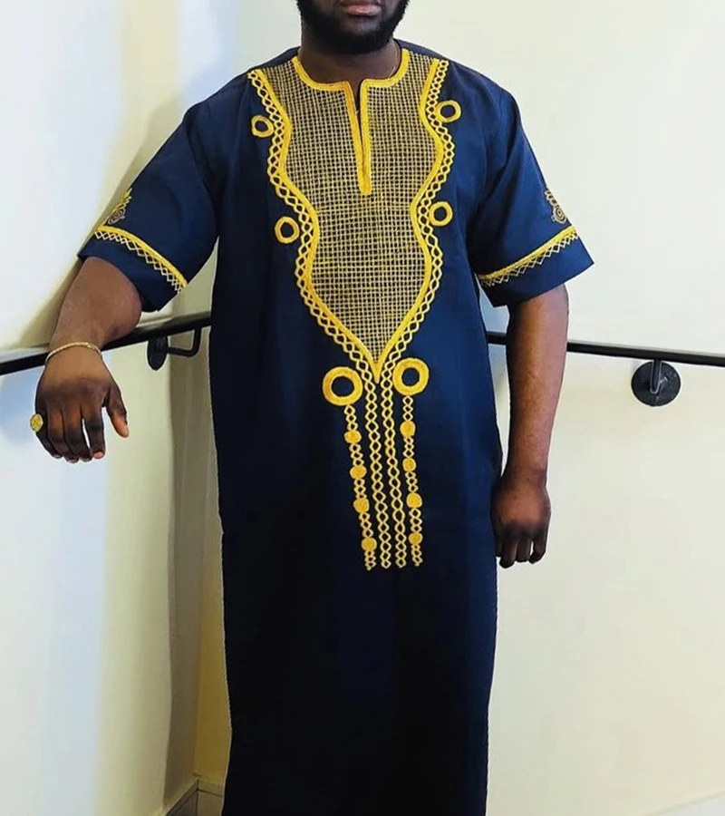 afrique vêtements hommes mode robe de soirée caftan dashiki africain traditionnel abayas broderie jalabia thobe robe africaine 2025