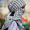 Classique Plaid imprimé Hijab écharpe pompon glands noir et blanc carré Shemagh musulman foulard femmes arabe Keffiyeh Hijabs