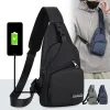 Sac de poitrine pour hommes, sac à bandoulière asymétrique, grande capacité, Sports de plein air, loisirs, mode, petit sac à bandoulière, sac à dos pour hommes