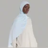 foulard hijab en coton modal de qualité supérieure, long, uni, doux, en jersey, enveloppe de tête, tissu respirant, à la mode, enveloppe de tête en bambou
