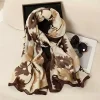luxe coupe vent protection solaire florale hijab multi fonctionnel châle respirant foulard pour les femmes 180x75 cm élégant doux châle