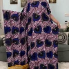 abayas pour femmes 2025 imprimé coton doux coupe ample femme robe africaine islam nigeria robes avec 160x80 glands châle sacrf
