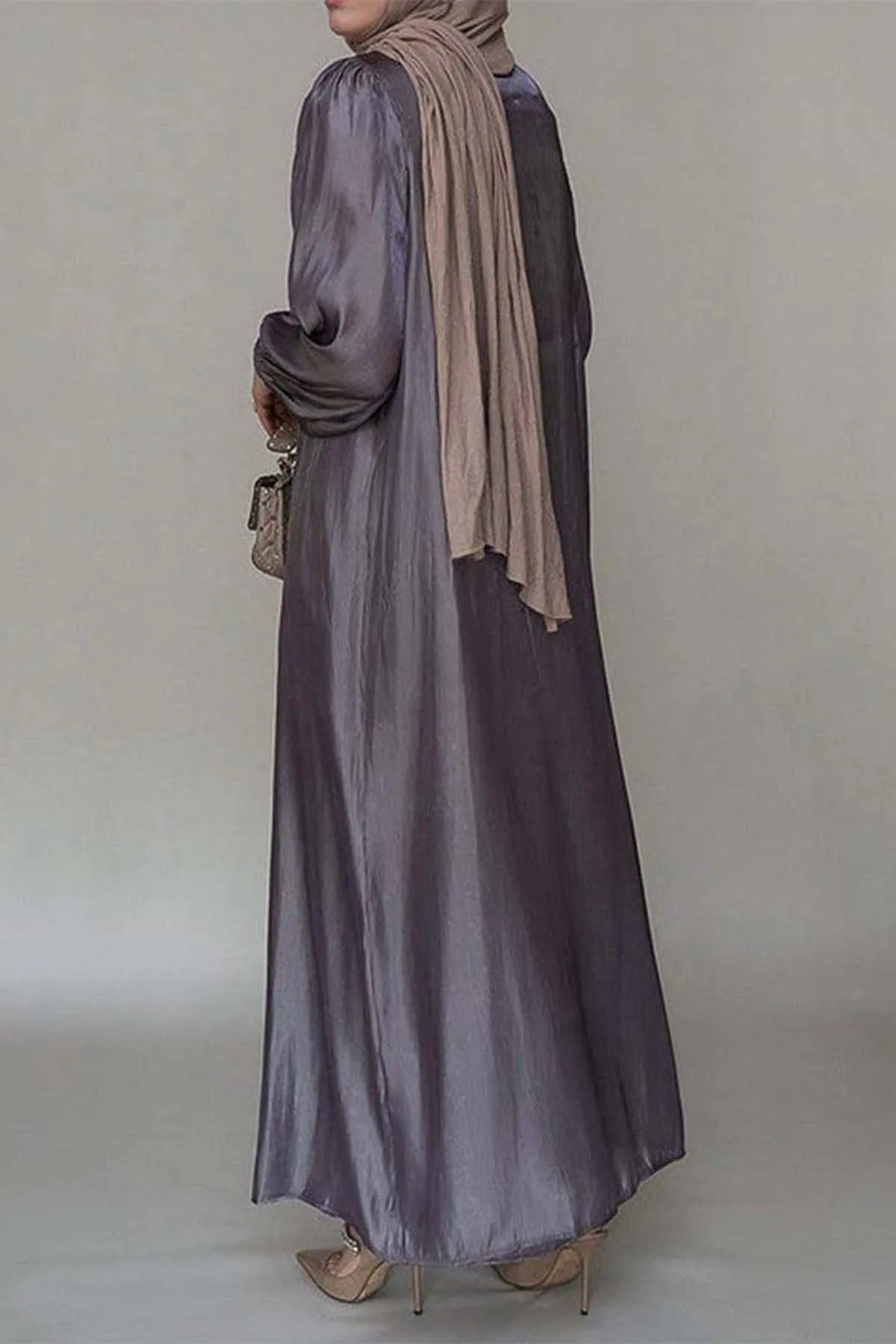Eid Abayas pour femmes musulmanes Vintage lanterne manches perles décors Patchwork robe Maxi