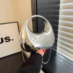 Pochette de soirée de luxe en acrylique transparent pour femmes, sacs à main à bandoulière demi-lune, bourse de mariage, fourre-tout de fête pour dames, 2025