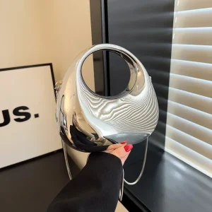 Pochette de soirée de luxe en acrylique transparent pour femmes, sacs à main à bandoulière demi-lune, bourse de mariage, fourre-tout de fête pour dames, 2025