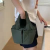sac seau plié sous les bras, multi poches, grande capacité, fourre tout simple pour les déplacements, séchage rapide, couleur unie, sac à main