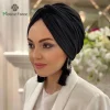 casquette hijab noire musulmane sous capuchon abaya hijabs pour femme maillot abayas islamique enveloppe instantanée femmes froissé arabe modal casquettes en soie