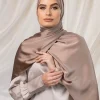 Hijab en crêpe de soie longue et tendance, Hijab froissé en Satin pour femmes musulmanes, foulard islamique, offre spéciale
