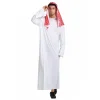 costume de cosplay pour musulmans arabes pour hommes, avec robe et foulard, arabie saoudite, eid, turquie, abaya, tunique, enveloppement de tête, déguisement de fête