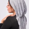 casquettes hijab musulmanes froissées de couleur unie, turban doux et élastique à longue queue, bonnet à la mode pour femmes, coiffure portable