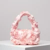 Sac à main rose élégant, sac de dîner pour fête de mariage, petit sac carré doux et mignon, adapté aux cadeaux pour femmes (motif aléatoire)