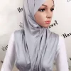 hijab musulman en coton doux pour femme, écharpe de tête commandée avec tube intérieur, sous écharpe, casquette à capuche, jersey amira, document solide, 2 pièces