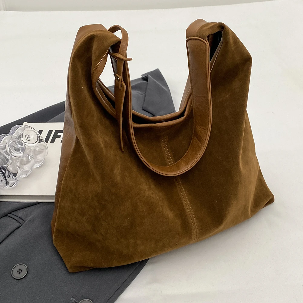Sac à main Vintage pour femmes, sac à bandoulière, couleur unie, grande capacité, sacs de Shopping, fourre-tout pour dames, automne hiver