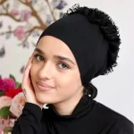 Sous Hijab à Grande Fleur Volumatrice, Chouchou, Turban NikMusulman, Accessoires de Sauna Islamique, Bonnet pour Femme