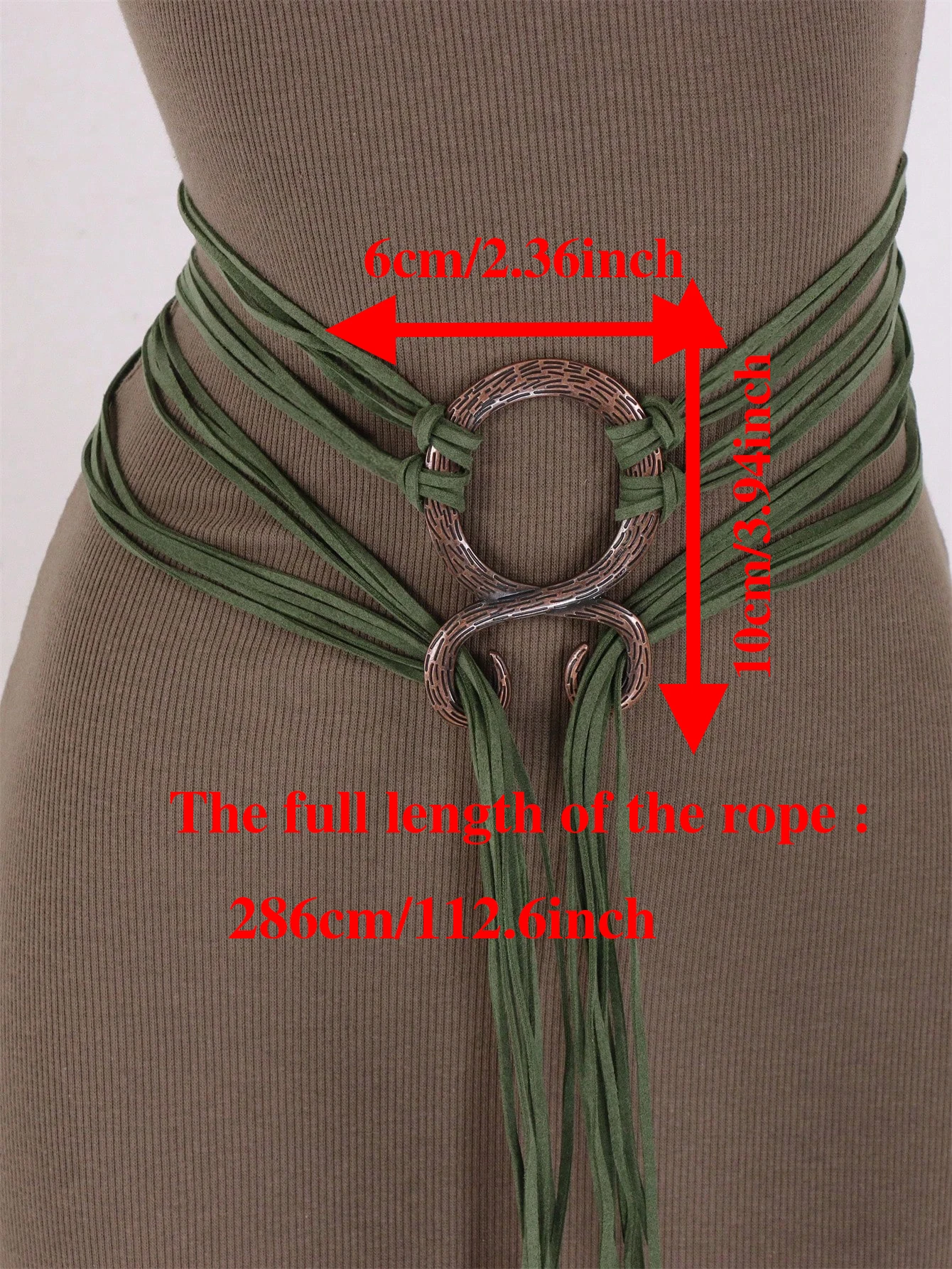 Ceinture nouée à anneau de corde longue médiévale pour femmes, ceinture de corde nouée à la taille de sorcière nordique, accessoires de Costume de la Renaissance Viking