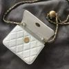 sac de ceinture en cuir élégant avec chaîne pour femmes, sac de poitrine à la mode, mini porte monnaie, pochette de soirée y2k, sac banane, sacoche à bandoulière, sac à main quotidien