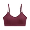 soutien gorge de sport de couleur unie, gilet de yoga et de fitness avec bretelles au dos pour un beau dos, vêtements de sport pour femmes
