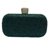 luxueux brillant sac de soirée élégant dame pochette transfrontalière mode polyester matériel dur boîte forme serrure boucle ouverture