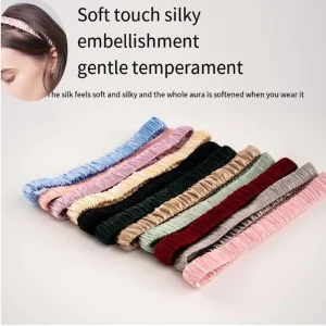 Bandeau en soie pour femmes, 100% soie pure, bandeau pour cheveux, bandeau, accessoires pour cheveux pour elle, bandeau de maquillage,