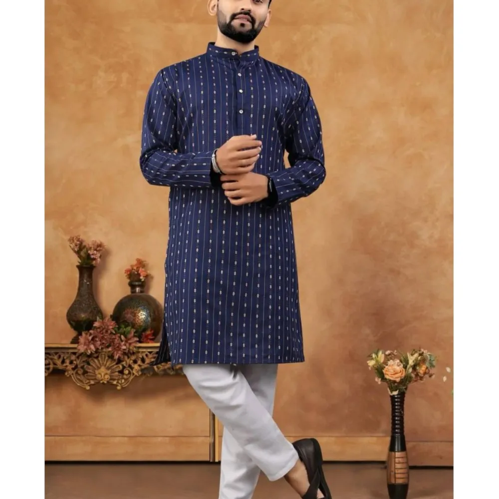 robe abaya arabe islamique de luxe pour hommes, style national, imprimé ethnique, col montant, mi longue, ropa arabe hombre kurta