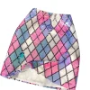 short à paillettes argyle coloré pour femmes, coupe serrée, accrocheur, style audacieux, fête, club, scène, pantalons chauds, nouvelle collection 2025