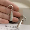 boucles d'oreilles en argent sterling 925, style simple, breloques pour femmes, cadeau d'anniversaire, accessoires de bijouterie fine, nouvelle collection