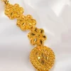 24k or dubai ensembles de bijoux cadeaux dubaï inde style couleur or collier boucle d'oreille ensemble grande fleur forme africaine ensembles de bijoux de mariée