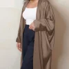 Musulman ouvert devant Abaya à manches longues Ramadan Maxi longueur robe vêtements pour femmes Cardigan Abayas Wearout caftans femmes Jilbabs