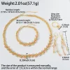 ensemble de bijoux avec pendentif en perles colorées, 4 pièces, collier, bracelet, boucles d'oreilles, bague, ensemble de mariage, accessoires de bijoux de luxe