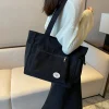 sac à main vert de grande capacité pour femmes, sac à bandoulière blanc à la mode, fourre tout polyvalent pour étudiantes, sac à main de voyage en tissu oxford, 2025
