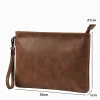pochette en cuir de cheval vintage pour hommes, pocommuniste d'affaires de luxe, sac à main, sac enveloppe pour ipad, elin, 2022