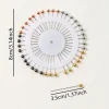 Épingles rondes pour hijab, 40 pièces, épingles pour tête d'écharpe, tête de perle ronde blanche colorée, couture, épingle de quilting, accessoires de couture