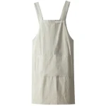 Tablier simple japonais et coréen pour femmes, en denim, en coton et lin, couleur unie, chemisier de cuisine, fleuriste, café, tablier