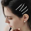 pinces à cheveux en métal strass brillant pour femmes, épingles à cheveux simples de couleur or argent, accessoires pour cheveux de filles, bijoux