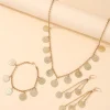 Ensembles de bijoux élégants pour femmes, ensemble de 3 pièces, colliers, boucles d&rsquo;oreilles, Bracelets, accessoires marocains pour mariage/fête