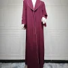siskakia kimono ouvert décontracté pour femmes, abayas jalabiya, robe saoudienne, vêtements mosslim pour ramadan, galabia kabaya, islam kaftan, mode solide
