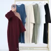 abaya robe de luxe en velours côtelé pour femme, caftan de turquie, vêtement marocain décontracté, Élégant, hiver, 2024
