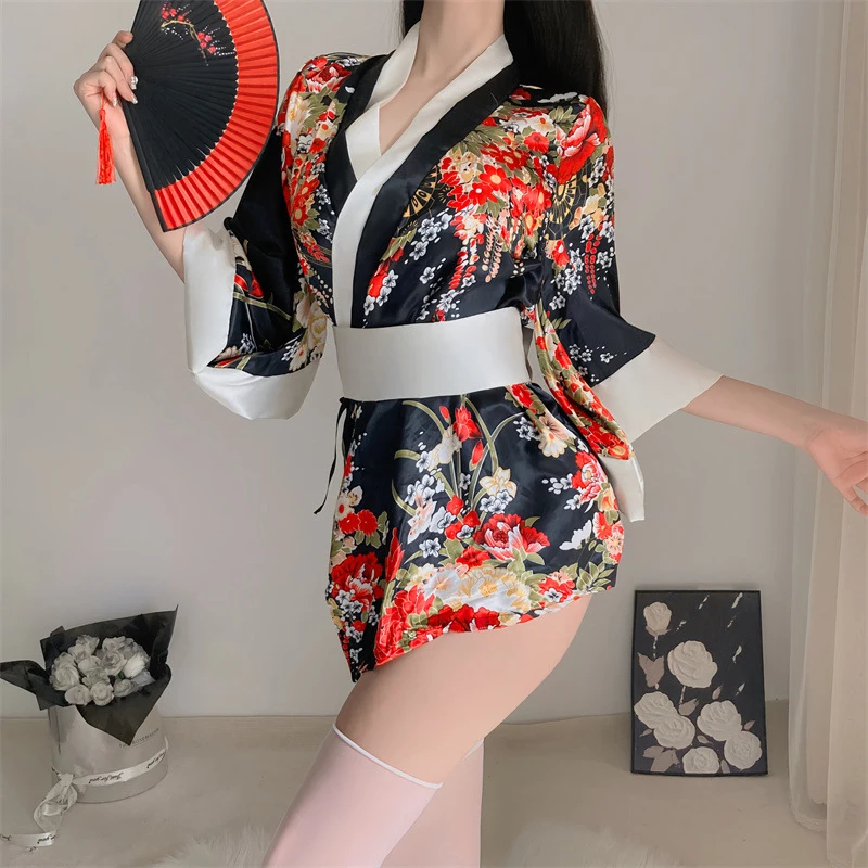 Ensemble uniforme Kimono érotique, Robe Kimono Geisha, pornographie, chemise de nuit Cosplay Sexy, pyjama de rajeunissement avec nœud, vêtements de prostitution Ensemble uniforme Kimono érotique, Robe Kimono Geisha, pornographie, chemise de nuit Cosplay Sexy, pyjama de rajeunissement avec nœud, vêtements de prostitution