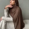 70*180 cm femmes plaine couleur unie rayonne coton Modal Hijab écharpe dame haute qualité enveloppes châles bandeau musulman foulards islamiques