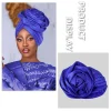 Élégant grande fleur turban casquette pour femmes élastique africain dame bandeau islamique chapeaux bonnet chapeau turbante mujer