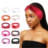 Bandeau Turban torsadé en Satin soyeux pour femmes, bandeau de lavage de la tête, maquillage, Sport, Yoga, accessoires de cheveux pour filles