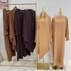 abaya avec tiens imar pour femmes musulmanes, ensemble 2 pièces, jilbab, ramadan eid jilbeb, robe longue hijab, vêtements de prière, tenue islamique de turquie et de dubaï