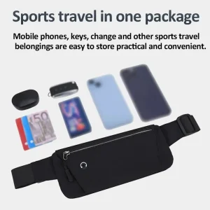 Sac de taille de course, pochette de ceinture de sport, sac pour téléphone portable, sac de taille léger pour hommes et femmes, sac de sport de gymnastique, sangle réglable