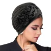 mode musulmane fleur hijab turban ethnique islamique femmes bonnet chapeau perte de cheveux chimio chapeaux tête enveloppement casquette à la mode dames bandana