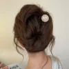 bâtonnets à cheveux en forme de u avec perles colorées, épingle à cheveux, fourchette, chignon, doux, tendance, pince à cheveux en acrylique pour femmes et filles, accessoires pour cheveux