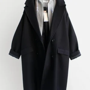 Faux mélange de deux pièces à capuche pour femmes, optique tout match, chaud, style long, mode étudiante coréenne, décontracté, hiver