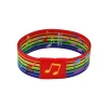 notes de musique bracelet pour femmes hommes brassard sport bracelet arc en ciel élastique bracelets accessoires de mode cadeau