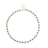 2020 nouveau design bijoux femme simple noir blanc collier de perles fait à la main collier ras du cou