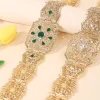 Bijoux de mariage marocain, ceinture de Robe pour femmes, chaîne de taille ajourée en cristal, cadeau de fête de mariée, longue chaîne de corps réglable Bijoux de mariage marocain, ceinture de Robe pour femmes, chaîne de taille ajourée en cristal, cadeau de fête de mariée, longue chaîne de corps réglable