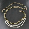 ceinture de taille en perles multicouches pour femmes, accessoire élégant, style boho, chaînes de taille en perles, chaîne de ventre florale polyvalente, nouvelle collection
